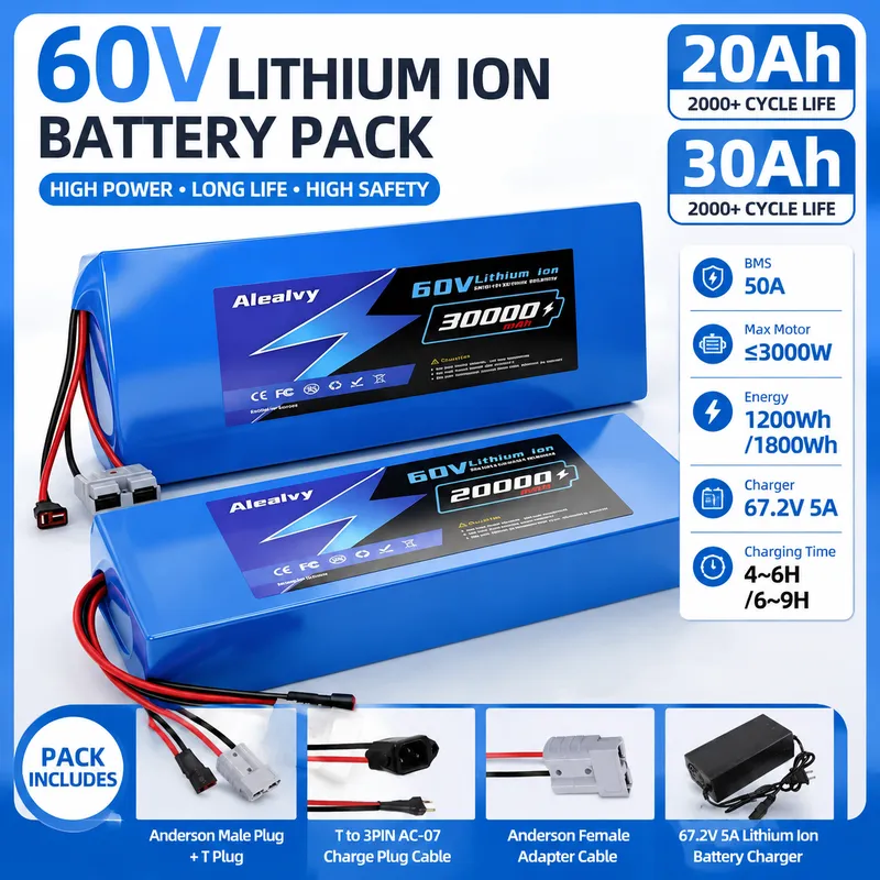 60V 30Ah Electric Scooter Battery - 60V 20AH 30AH 21700 Lithium Battery