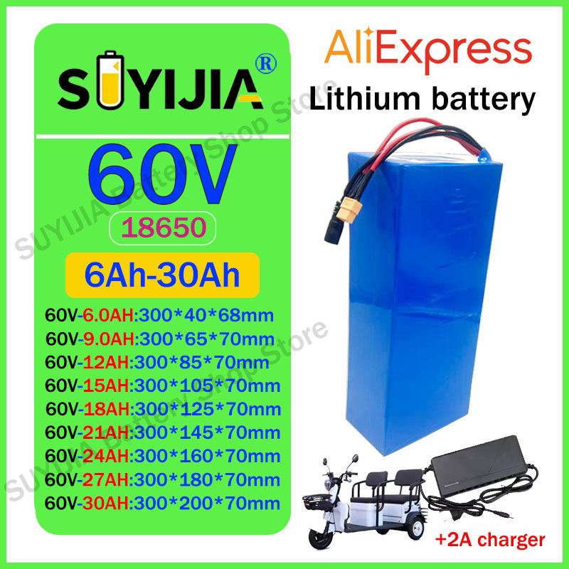 New 60V 16S2P-10P/6Ah-30Ah Lit - đánh giá và giá 60V 30Ah Electric Scooter Battery