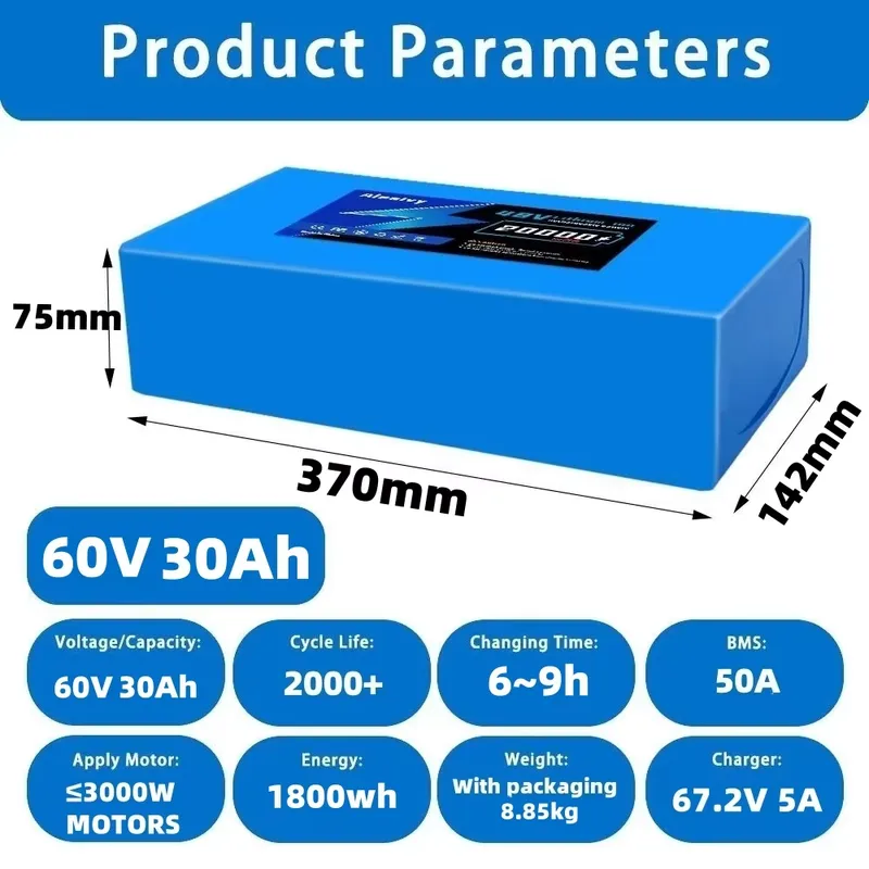  60V 20AH 30AH 21700 Lithium B - đánh giá và giá 60V 30Ah Electric Scooter Battery